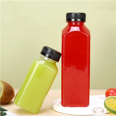 Bebida plástica 100ml 250ml 350ml 500ml 1000ml Pet Square Plastic suco Garrane