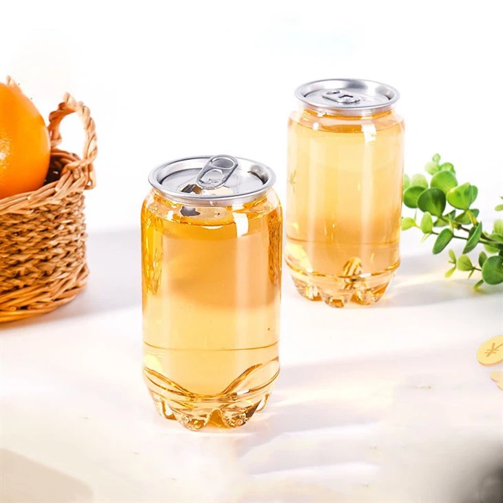 Plastic Empty Clear Cans With Alumium Lid