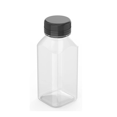 8 12 16 Oz 350 ml de bebida descartável livre de Bpa suco transparente de plástico vazio para animais de estimação espremedor quadrado recipientes garrafa de bebida para chá
